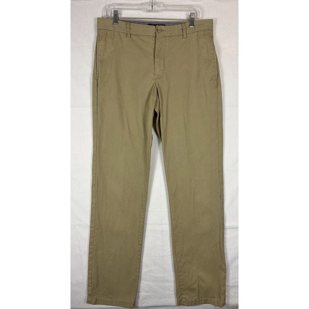 Banana Republic Chino Pants Khakis Straight Gavin Tan Men’s 33”x32” Actual